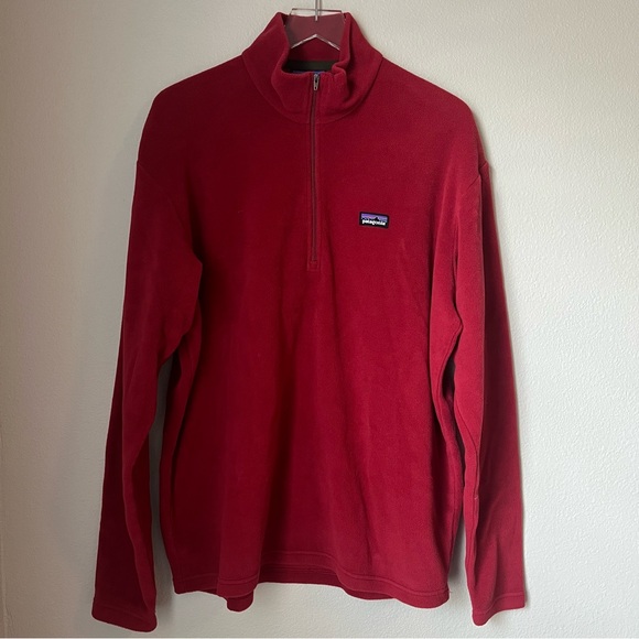 Patagonia Other - Patagonia Men’s Red Synchilla Fleece 1/4 Zip Pullover Sweater Size Large